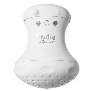 Chuveiro elétrico Hydra Gorducha SS 3T 5400W 127V com três temperaturas e aquecimento rápido.