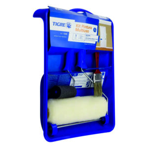 Kit de pintura Tigre 1540 com 5 peças e rolo de 23cm para pintura profissional e doméstica.